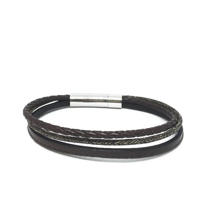 Bracelet homme en cuir Jules - Loop - coquerico