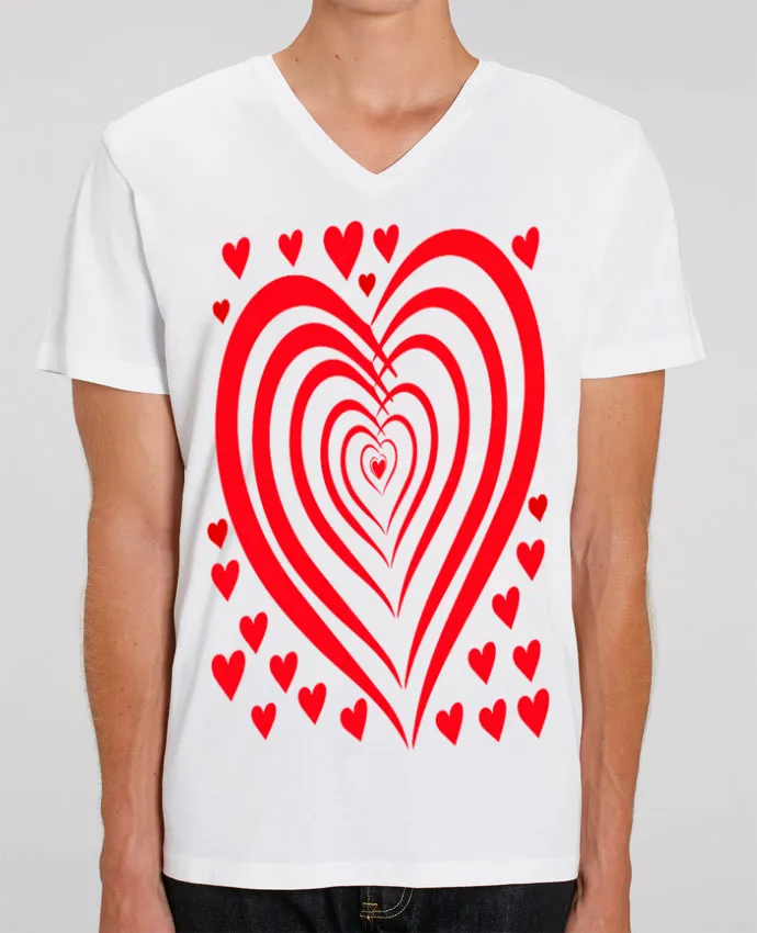 T-shirt homme COEUR ROUGE NAISSANCE BEBE MOTIF SAINT VALENTIN AMOUR par LIAMRIVIERART